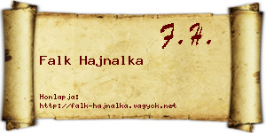 Falk Hajnalka névjegykártya